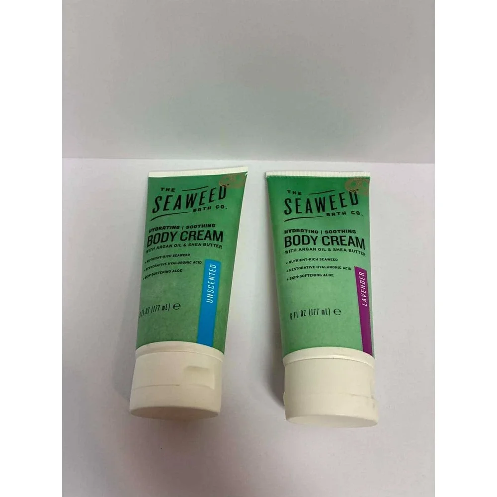 The Seaweed Bath Co. Body Cream Unscented 6 oz. & Body Cream Lavender 6 Oz